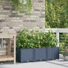 Cache-pot de jardin 3 pcs Gris 120 x 40 x 37,5 cm Plastique 523720523720