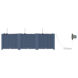 Cache-pot de jardin 3 pcs Gris 120 x 40 x 37,5 cm Plastique 523720523720