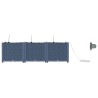 Cache-pot de jardin 3 pcs Gris 120 x 40 x 37,5 cm Plastique 523720523720