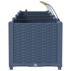 Cache-pot de jardin 3 pcs Gris 120 x 40 x 37,5 cm Plastique 523720523720