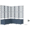 Cache-pot de jardin 3 pcs Gris 80 x 80 x 143 cm Plastique 523722523722