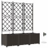 Cache-pot de jardin 3 pcs Marron Plastique 523723523723
