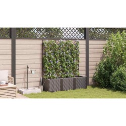 Cache-pot de jardin 3 pcs Marron Plastique 523723523723