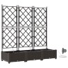 Cache-pot de jardin 3 pcs Marron Plastique 523724523724