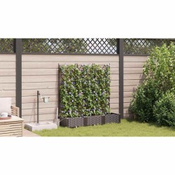 Cache-pot de jardin 3 pcs Marron Plastique 523724523724