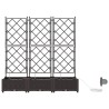 Cache-pot de jardin 3 pcs Marron Plastique 523724523724