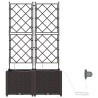 Cache-pot de jardin 2 pcs Marron Plastique 523725523725