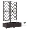 Cache-pot de jardin 2 pcs Marron Plastique 523726523726