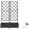 Cache-pot de jardin 2 pcs Marron Plastique 523726523726