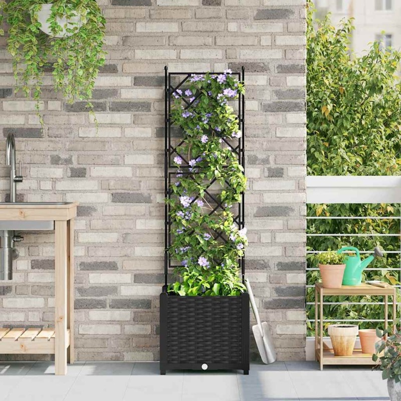 Cache-pot de jardin Noir 40 x 40 x 143 cm Plastique 523727523727