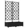 Cache-pot de jardin 2 pcs Noir 80 x 40 x 125,5 cm Plastique 523728523728
