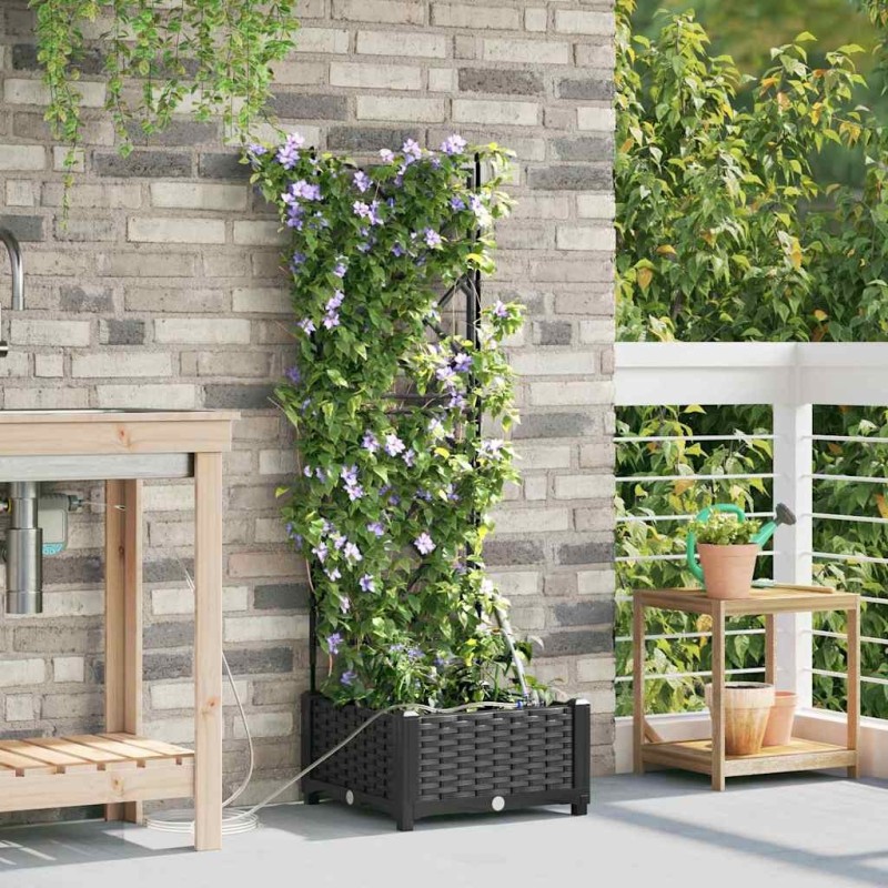 Cache-pot de jardin Noir 40 x 40 x 126 cm Plastique 523730523730