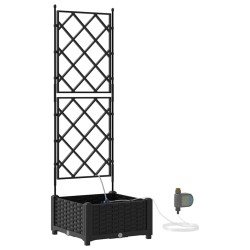 Cache-pot de jardin Noir 40 x 40 x 126 cm Plastique 523730523730