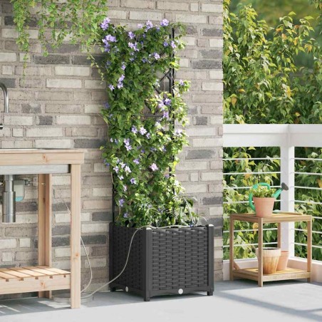 Cache-pot de jardin Noir 40 x 40 x 142 cm Plastique 523731523731