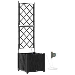 Cache-pot de jardin Noir 40 x 40 x 142 cm Plastique 523731523731
