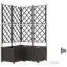 Cache-pot de jardin 3 pcs Marron Plastique 523732523732