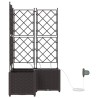 Cache-pot de jardin 3 pcs Marron Plastique 523732523732