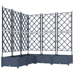Cache-pot de jardin 5 pcs Gris 120 x 120 x 125,5 cm Plastique 523733523733