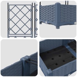 Cache-pot de jardin 5 pcs Gris 120 x 120 x 125,5 cm Plastique 523733523733