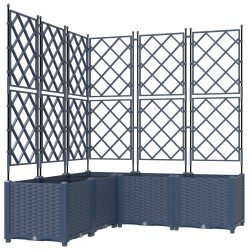 Cache-pot de jardin 5 pcs Gris 120 x 120 x 143 cm Plastique 523736523736