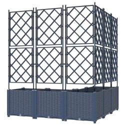 Cache-pot de jardin 5 pcs Gris 120 x 120 x 143 cm Plastique 523736523736