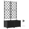Cache-pot de jardin 2 pcs Noir Plastique 523737523737
