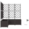Cache-pot de jardin 5 pcs Marron Plastique 523738523738