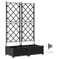 Cache-pot de jardin 2 pcs Noir Plastique 523739523739