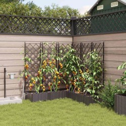 Cache-pot de jardin 5 pcs Marron Plastique 523740523740