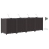 Cache-pot de jardin 4 pcs Marron Plastique 523742523742