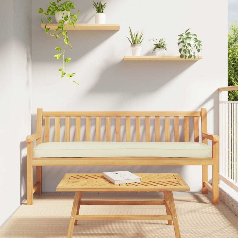 Coussin de palette Crème 180 x 40 x 8 cm Tissu Oxford 523745523745