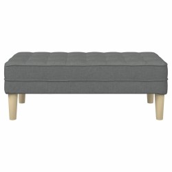 banc avec coussin Gris foncé 113 x 57 x 39 cm tissu 523750523750