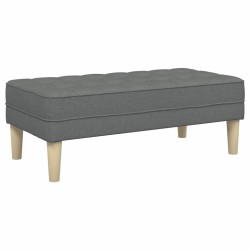 banc avec coussin Gris foncé 113 x 57 x 39 cm tissu 523750523750