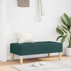 banc avec coussin Vert foncé 113 x 57 x 39 cm tissu 523751523751