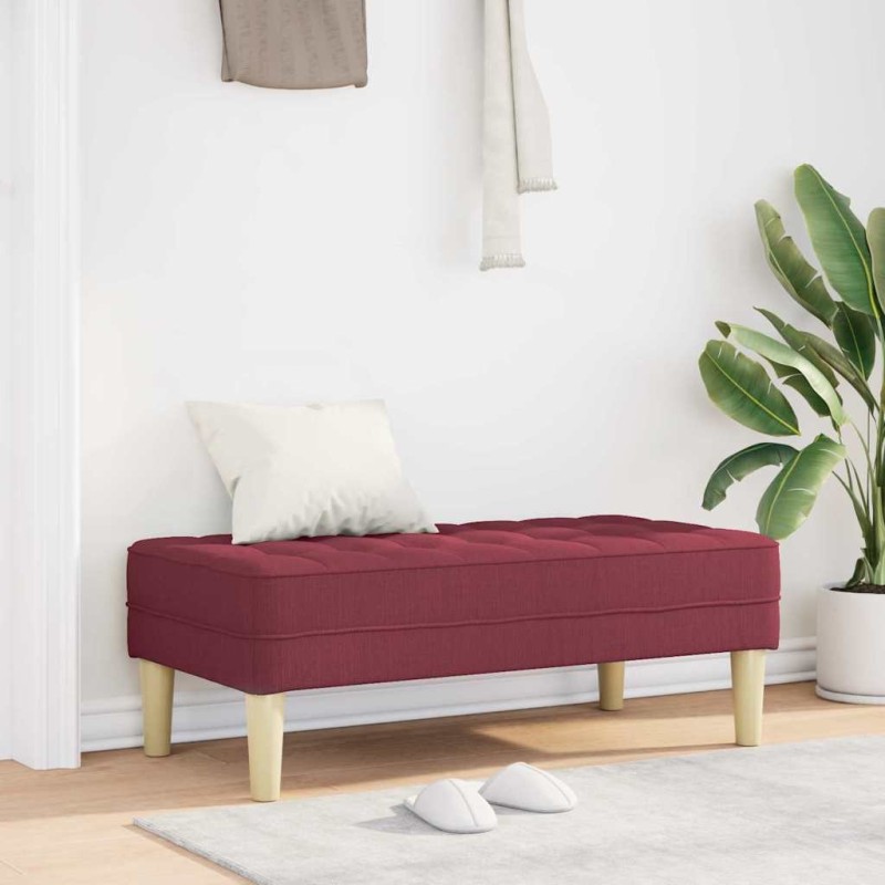 banc avec coussin Bordeaux 113 x 57 x 39 cm tissu 523752523752