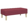 banc avec coussin Bordeaux 113 x 57 x 39 cm tissu 523752523752