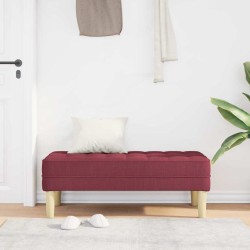 banc avec coussin Bordeaux 113 x 57 x 39 cm tissu 523752523752