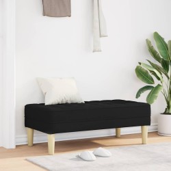 banc avec coussin Noir 113 x 57 x 39 cm tissu 523753523753