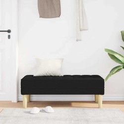 banc avec coussin Noir 113 x 57 x 39 cm tissu 523753523753