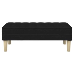 banc avec coussin Noir 113 x 57 x 39 cm tissu 523753523753
