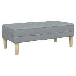 banc avec coussin Gris clair 113 x 57 x 39 cm tissu 523754523754