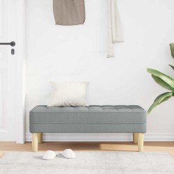 banc avec coussin Gris clair 113 x 57 x 39 cm tissu 523754523754