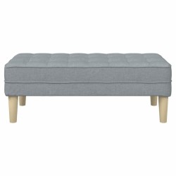 banc avec coussin Gris clair 113 x 57 x 39 cm tissu 523754523754