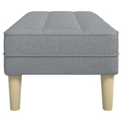 banc avec coussin Gris clair 113 x 57 x 39 cm tissu 523754523754