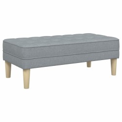banc avec coussin Gris clair 113 x 57 x 39 cm tissu 523754523754