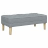 banc avec coussin Gris clair 113 x 57 x 39 cm tissu 523754523754