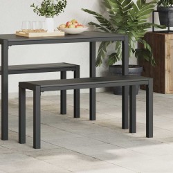 Banc de jardin Noir 100 x 28 x 45cm Acier 523755523755