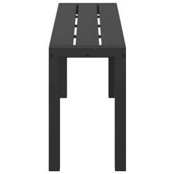 Banc de jardin Noir 100 x 28 x 45cm Acier 523755523755