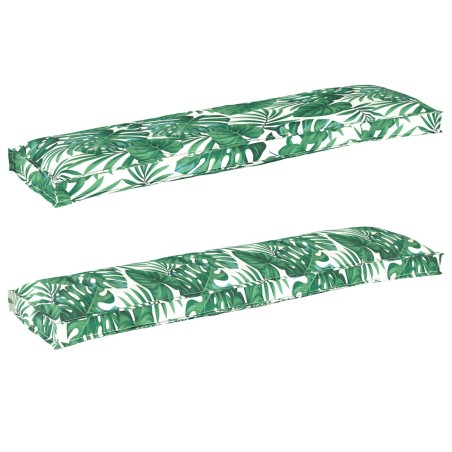 Set de coussins de palette 2 pcs Motif feuille 150 x 40 x 8 cm 523759523759