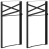 Pied de Table à Bière 2 pcs Noir 39 x 3 x 75 cm 523766523766